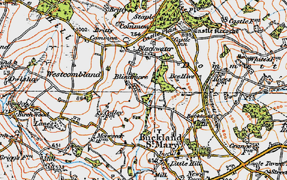 Old map of Blindmoor in 1919