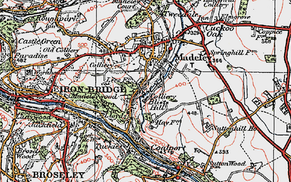 Old map of Blists Hill in 1921