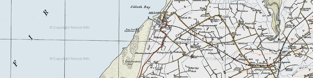 Old map of Lees Scar in 1925