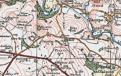 Old map of Blore in 1921