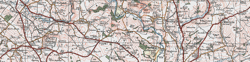Old map of Blore in 1921