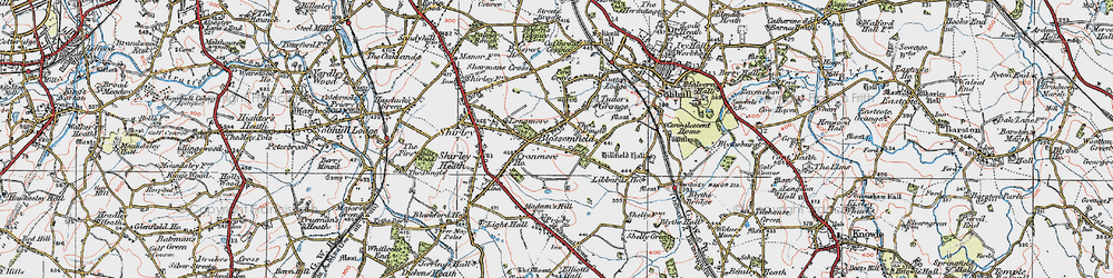 Old map of Blossomfield in 1921