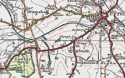 Old map of Blount's Green in 1921