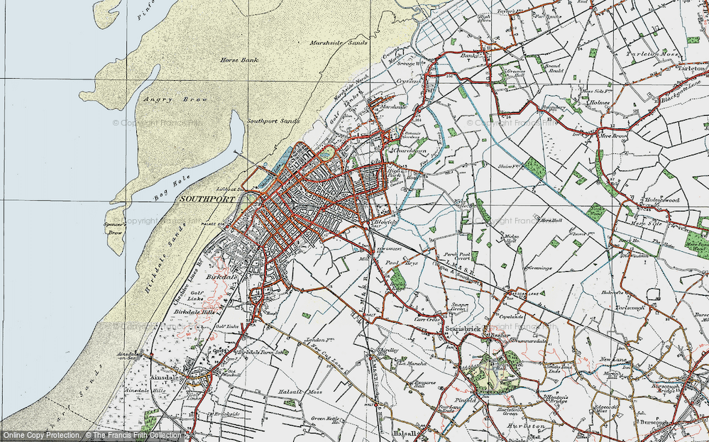 Old Map of Blowick, 1924 in 1924