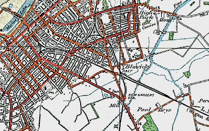Old map of Blowick in 1924