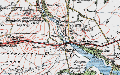 Old map of Blubberhouses in 1925