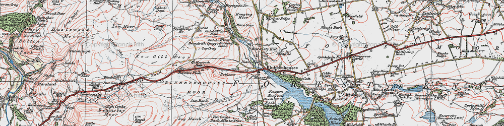 Old map of Blubberhouses in 1925