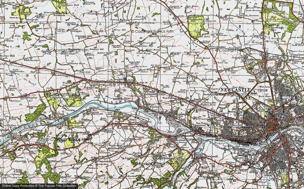 Old Map of Blucher, 1925 in 1925