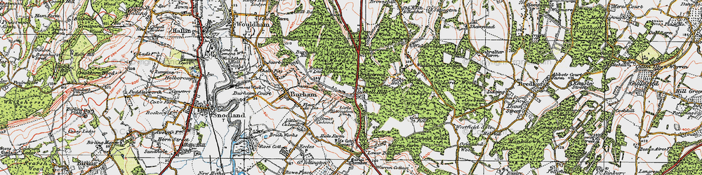 Old map of Blue Bell Hill in 1921