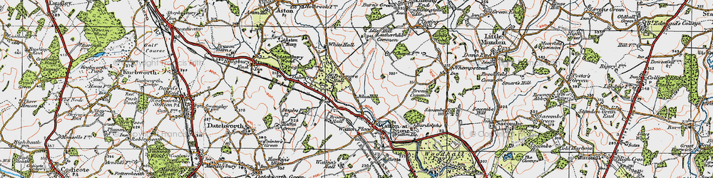 Old map of Blue Hill in 1919