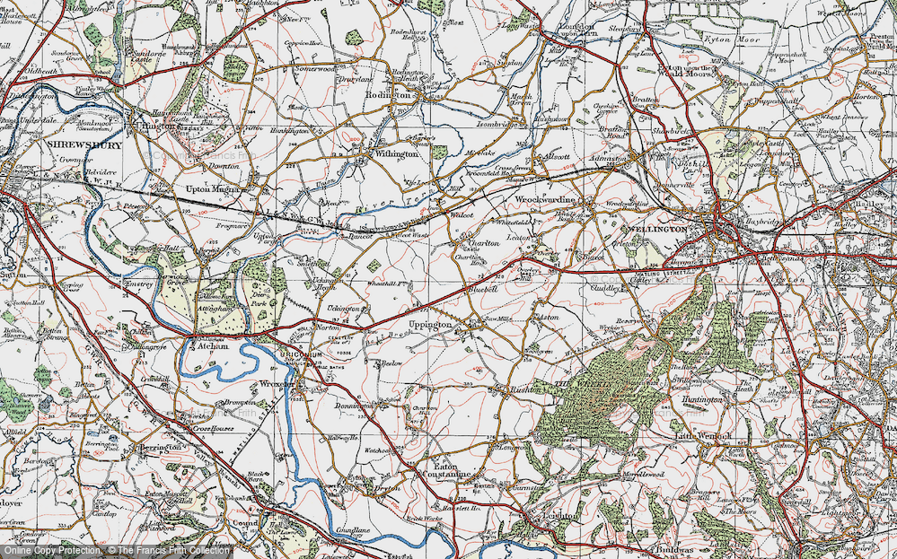 Old Map of Bluebell, 1921 in 1921
