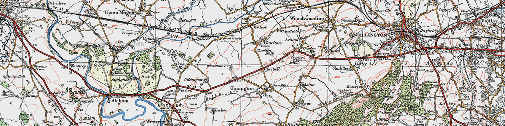 Old map of Bluebell in 1921