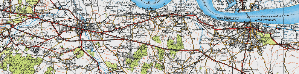 Old map of Bluewater in 1920