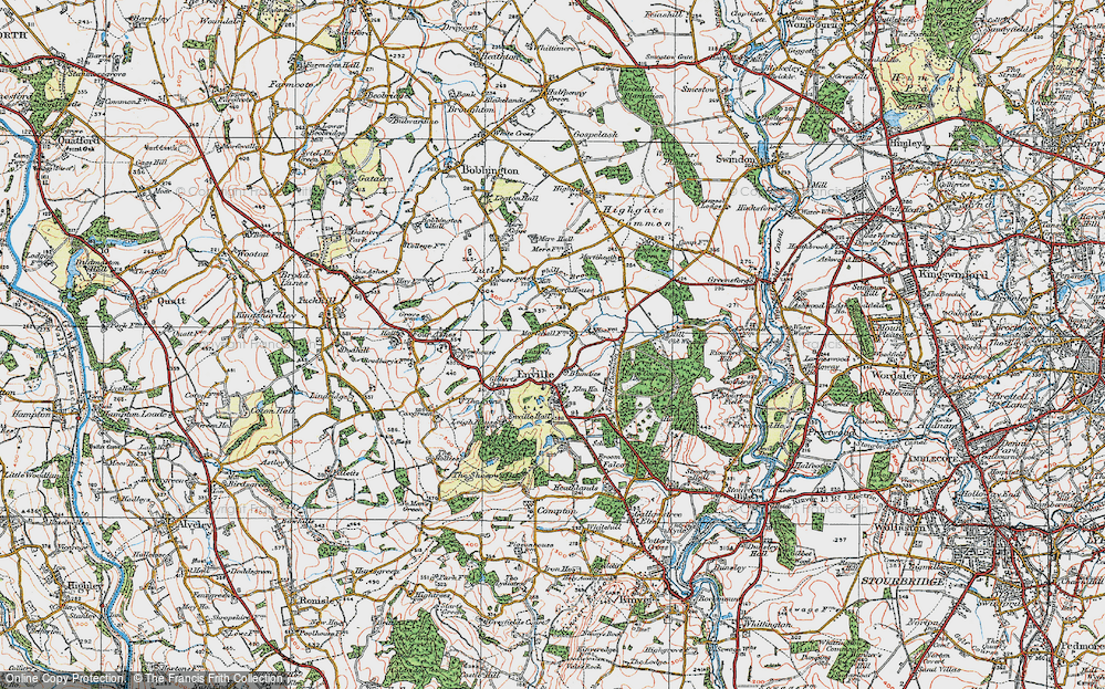 Old Map of Blundies, 1921 in 1921