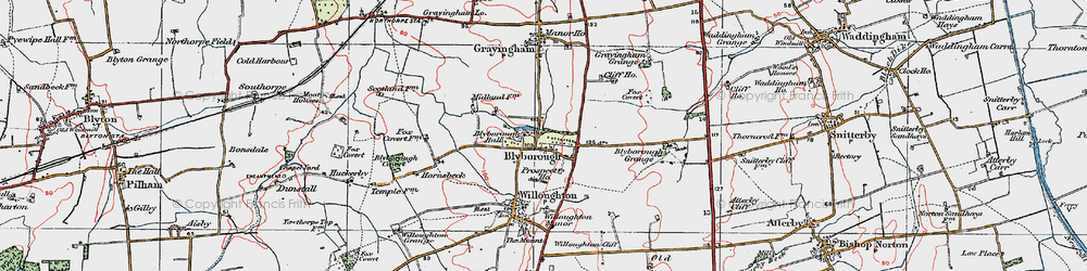 Old map of Blyborough Covert in 1923