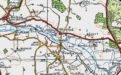 Old map of Blyford Wood in 1921