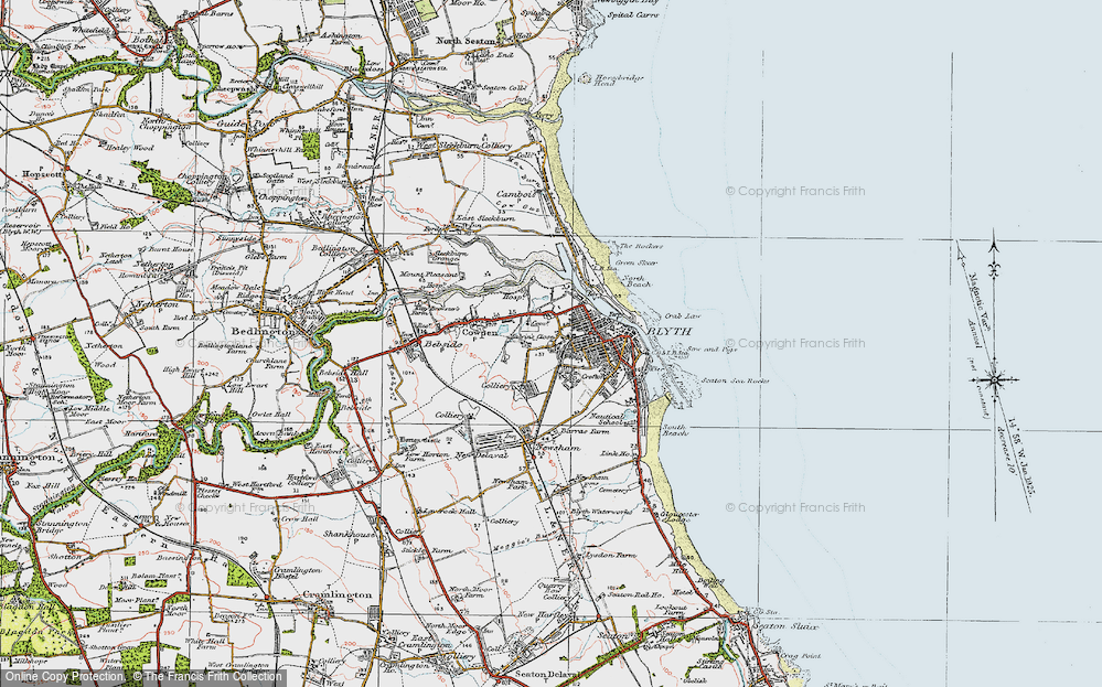 Old Map of Blyth, 1925 in 1925