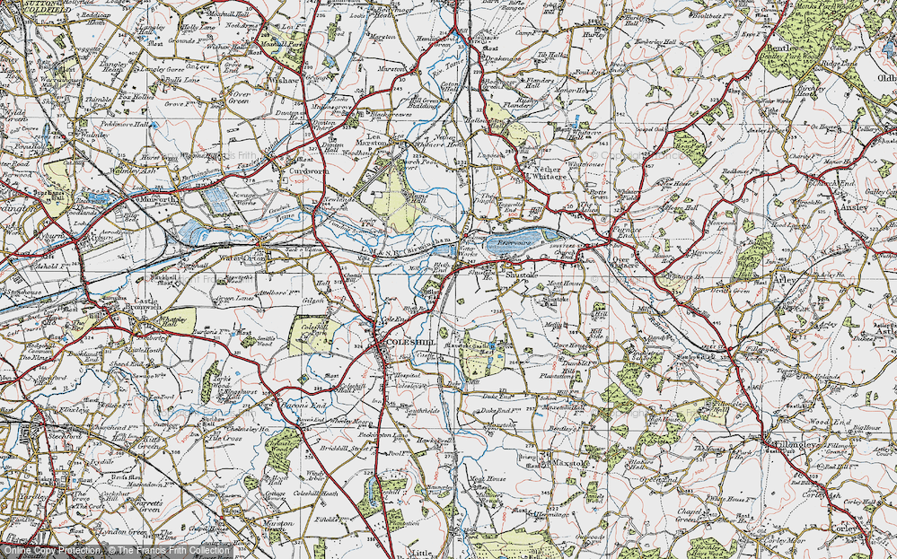 Old Map of Blyth End, 1921 in 1921