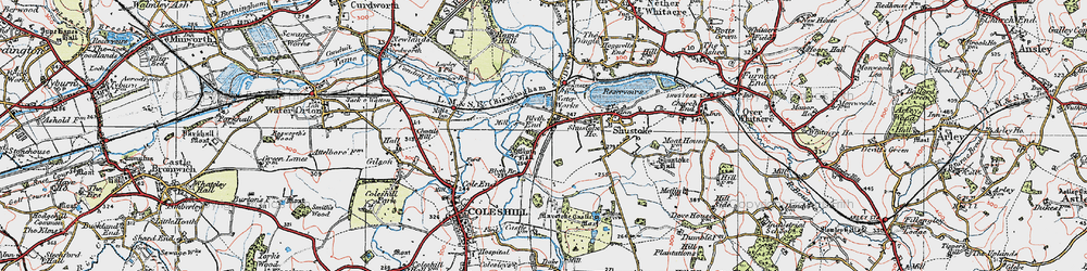 Old map of Blyth Hall in 1921
