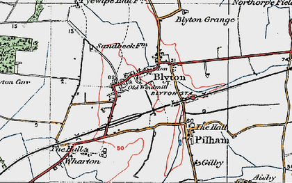 Old map of Blyton in 1923