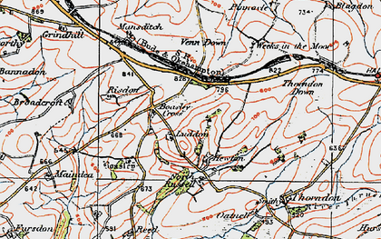 Old map of Boasley in 1919
