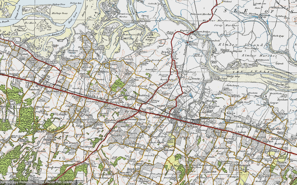 Old Map of Bobbing, 1921 in 1921