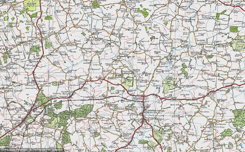 Old Map of Bobbingworth, 1920 in 1920