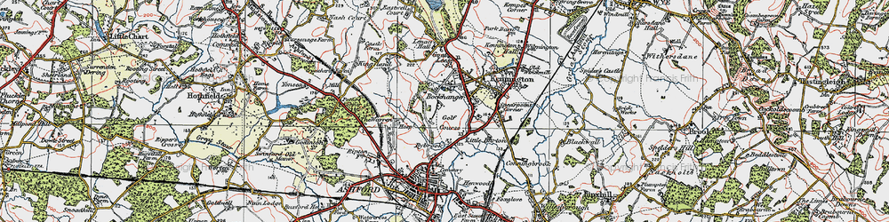 Old map of Bockhanger in 1921