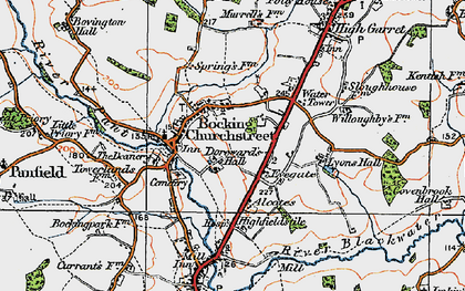 Old map of Bocking Churchstreet in 1921