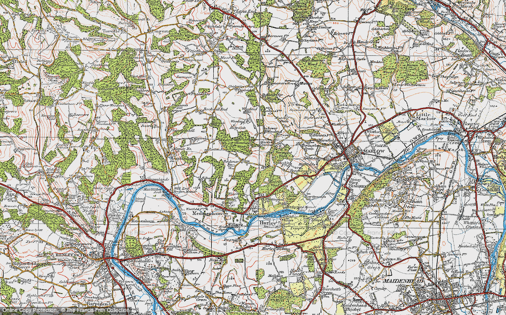 Old Map of Bockmer End, 1919 in 1919