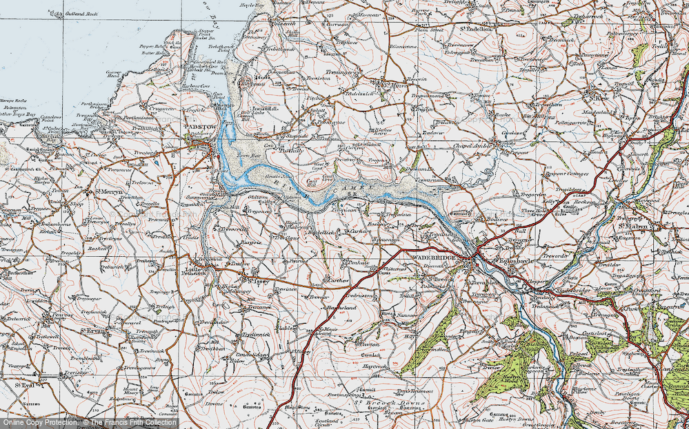 Old Map of Bodellick, 1919 in 1919