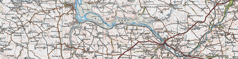 Old map of Bodellick in 1919