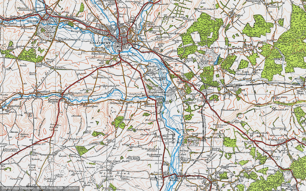 Old Map of Bodenham, 1919 in 1919
