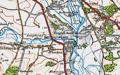 Old map of Bodenham in 1919