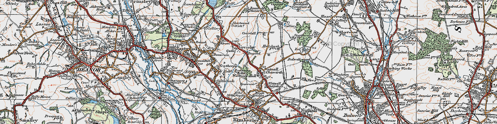Old map of Bogend in 1921