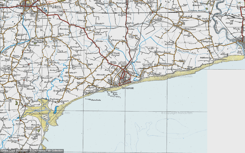 Old Map of Bognor Regis, 1920 in 1920