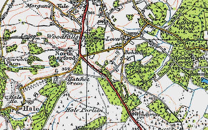 Old map of Black Gutter Bottom in 1919