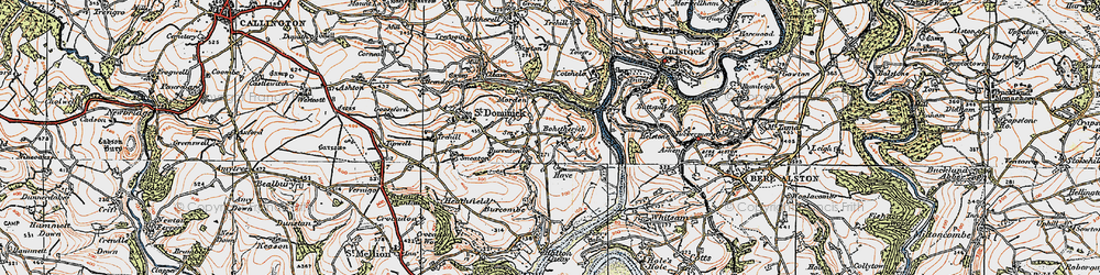 Old map of Bohetherick in 1919