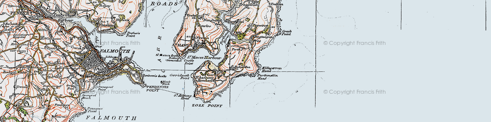 Old map of Bohortha in 1919