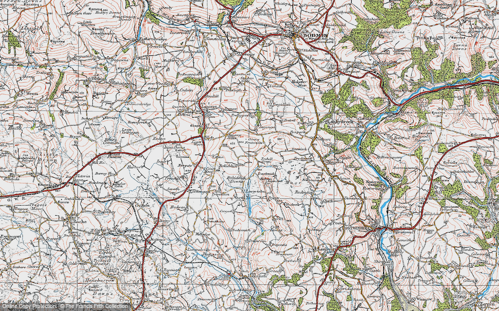 Old Map of Bokiddick, 1919 in 1919
