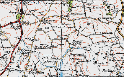 Old map of Bokiddick in 1919