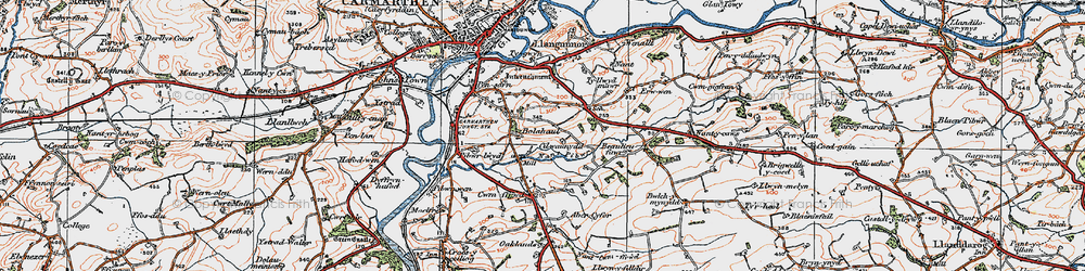Old map of Beaulieu-fawr in 1923