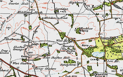 Old map of Bolam West Houses in 1925
