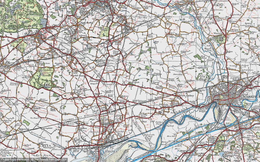 Old Map of Bold Heath, 1923 in 1923