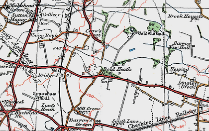 Old map of Bold Heath in 1923
