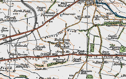 Old map of Boldron in 1925