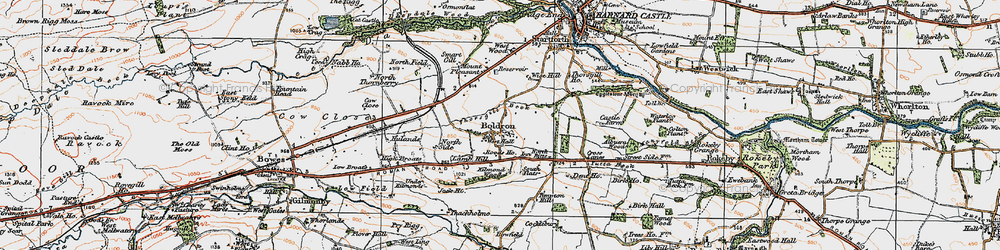 Old map of Boldron in 1925