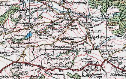 Old map of Bole Hill in 1923