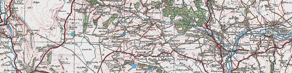 Old map of Bole Hill in 1923