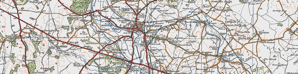 Old map of Bolehall in 1921